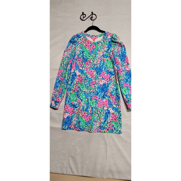 Lilly Pulitzer Dresses & Skirts - Multicolored Floral Print LS Lilly Pulitzer Short Dress Size M